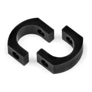 (Clearance Item) HB RACING Pom Cup Joint Adapter (2mm Hole/ Black/ 2Pcs)