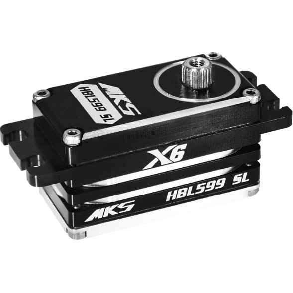 MKS Black Aluminium HBL599SL Low Profile 23kg 7.4V Brushless Metal Geared Servo