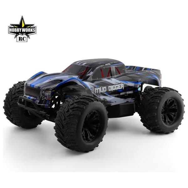 HOBBYWORKS Mud Digger V2 1/10 Brushed RC Monster Truck Blue