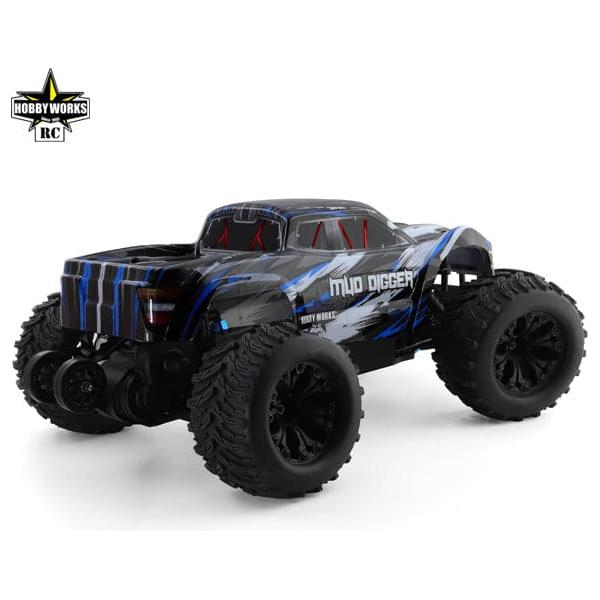 HOBBYWORKS Mud Digger V2 1/10 Brushed RC Monster Truck Blue