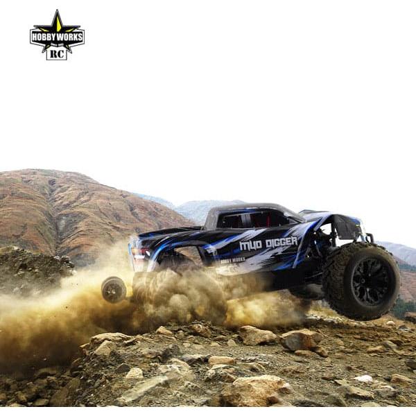 HOBBYWORKS Mud Digger V2 1/10 Brushed RC Monster Truck Blue