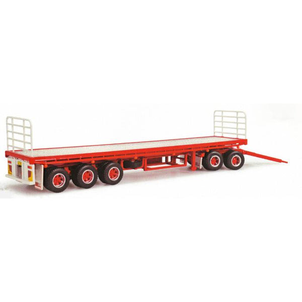 HIGHWAY REPLICAS 1/64 Flat Deck Freight Trailer with Dolly