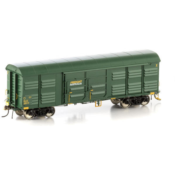 AUSCISION HO VLCX Louvred Van, Freight Australia Green with FA Logo - 4 Car Pack