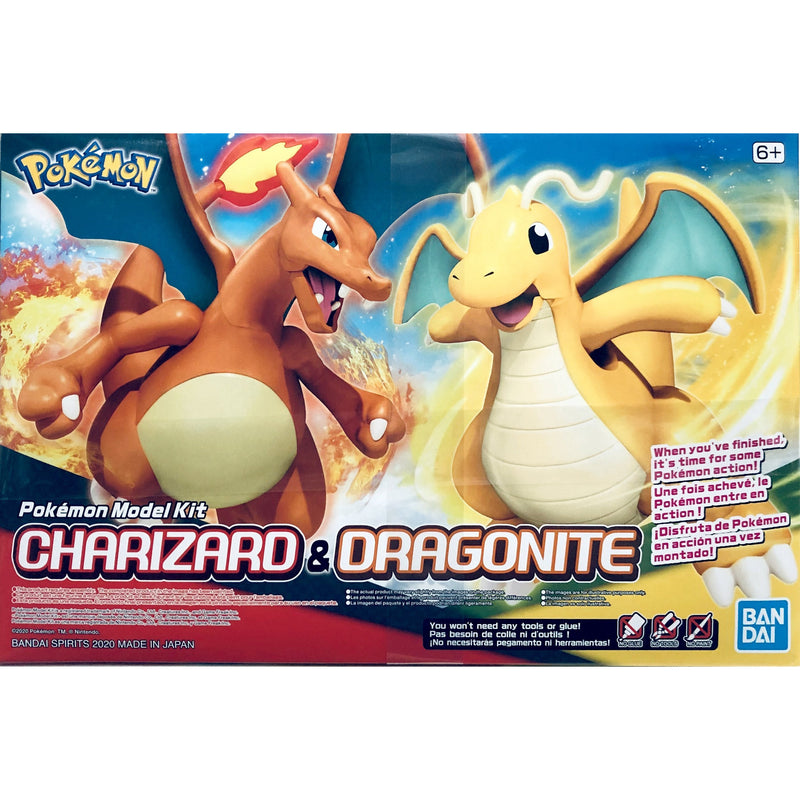 BANDAI Pokemon Model Kit Charizard & Dragonite