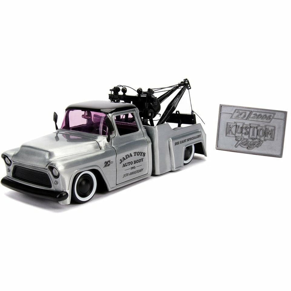 JADA 1/24 Kustom Kings 1955 Chevy Stepside Tow Truck 20th A