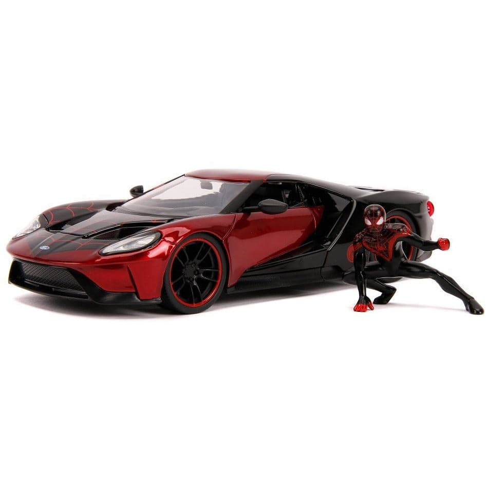 JADA 1/24 (Miles Morales) Spiderman w/ 20147 Ford GT Hollyw