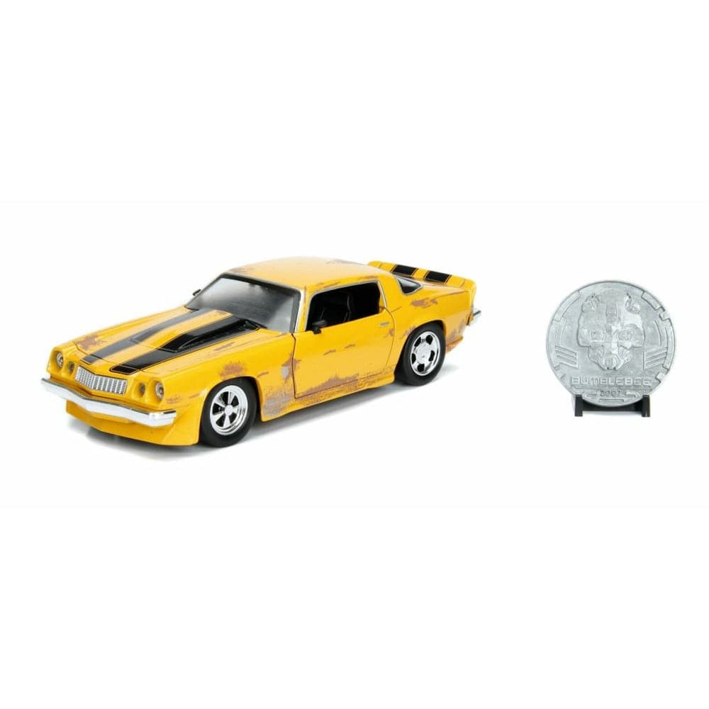 JADA 1/24 1977 Chevy Camaro Transformers w/Collectible Coi