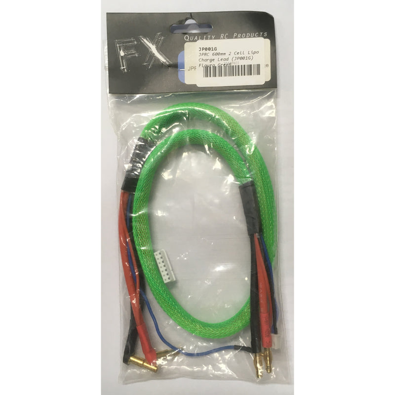 JPRC 600mm 2 Cell LiPo Charge Lead - 4mm/5mm (Green)