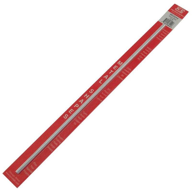 K&S Solid Aluminium Rod (12in Lengths) 3/16in(1 Rod per Card)