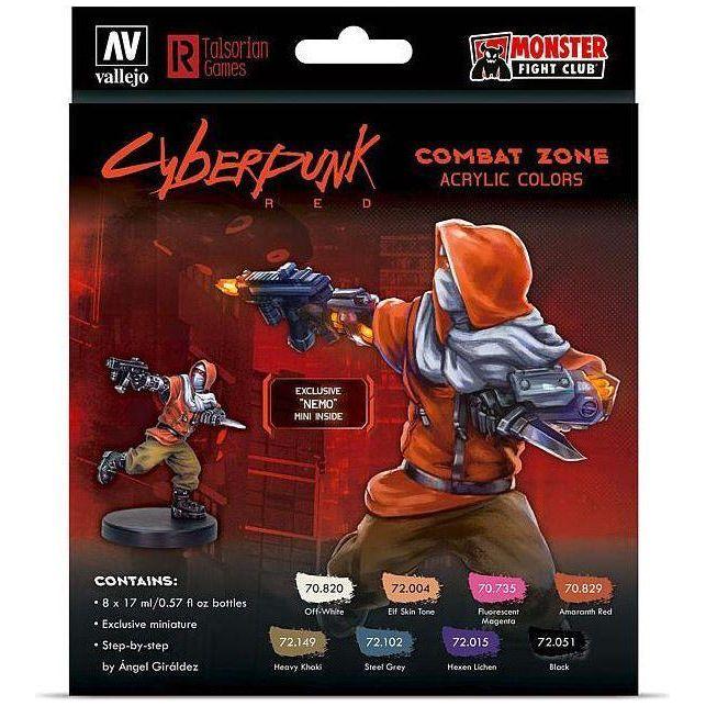 VALLEJO Cyberpunk Combat Zone 8 Colour Acrylic Paint Set