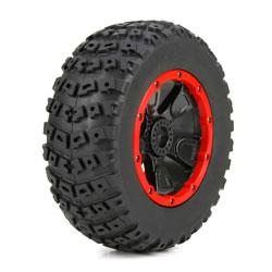 LOSI Left & Right Tyre (1ea), Premounted 1/5 4WD