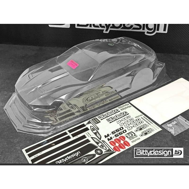 BITTYDESIGN 1/10 M-550 No Prep Drag Racing Body (Clear)