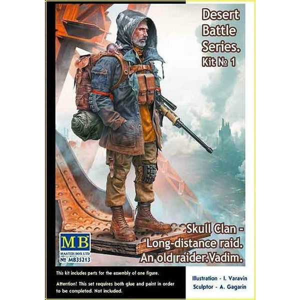 MASTER BOX 1/35 Post-Apocalyptic Fiction. Desert Battle Series. Skull Clan – Long-Distance Raid. Kit #1. An Old Raider. Vadim