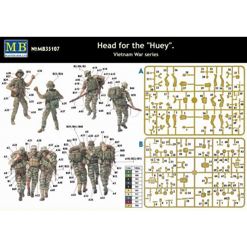 MASTER BOX 1/35 'Head For The Huey' Vietnam War Ser