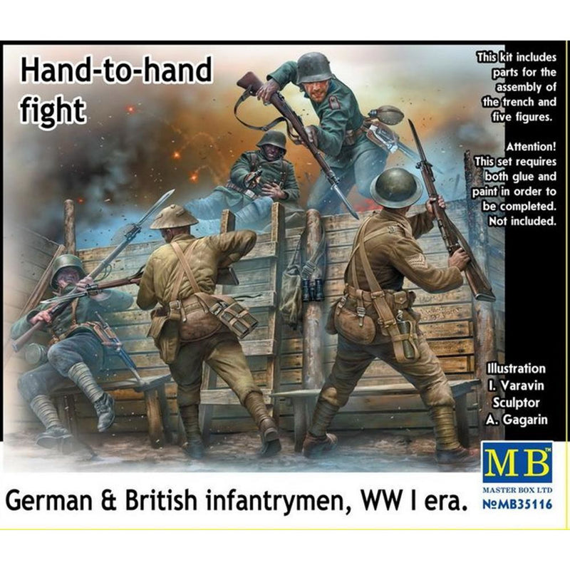 MASTER BOX 1/35 WW1 German & British Infantry. 'Hand to Han