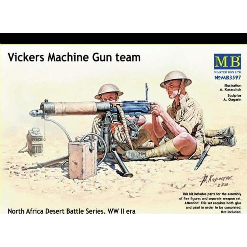 MASTER BOX 1/35 Vickers Machine Gun Team North Africa WWII