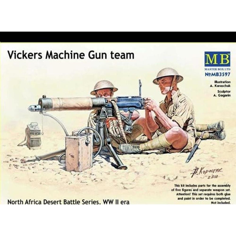 MASTER BOX 1/35 Vickers Machine Gun Team North Africa WWII