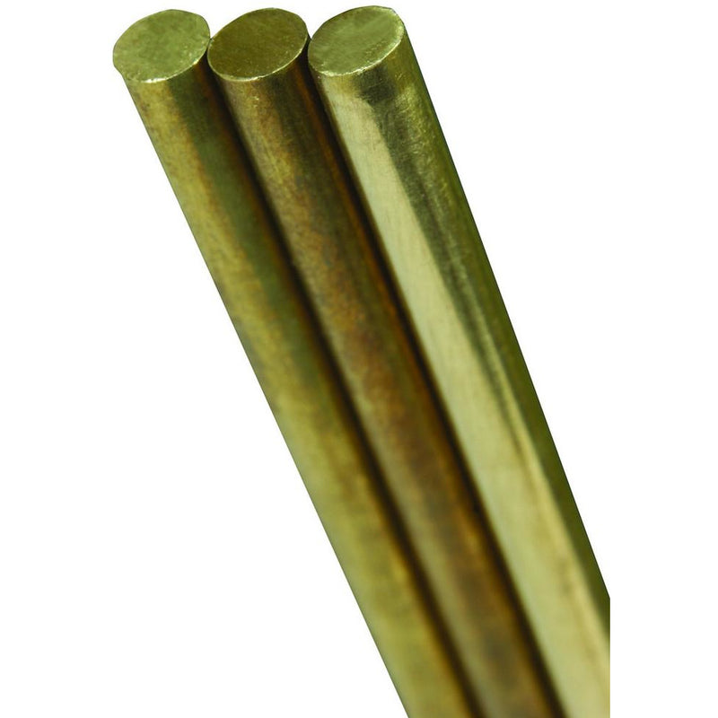 K&S Solid Brass Rod (36in Lengths) 3/32in (1 Rod)