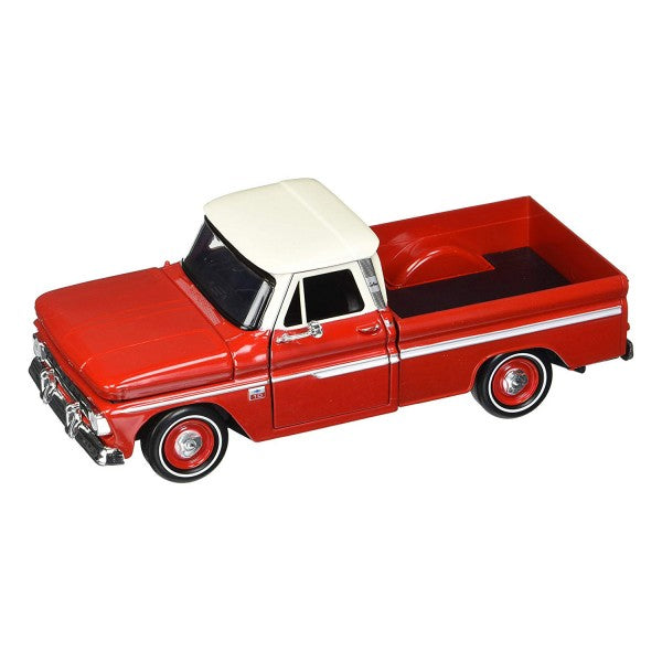 MOTORMAX 1/24 1966 Chevrolet C10 Fleetside Pickup Red/White