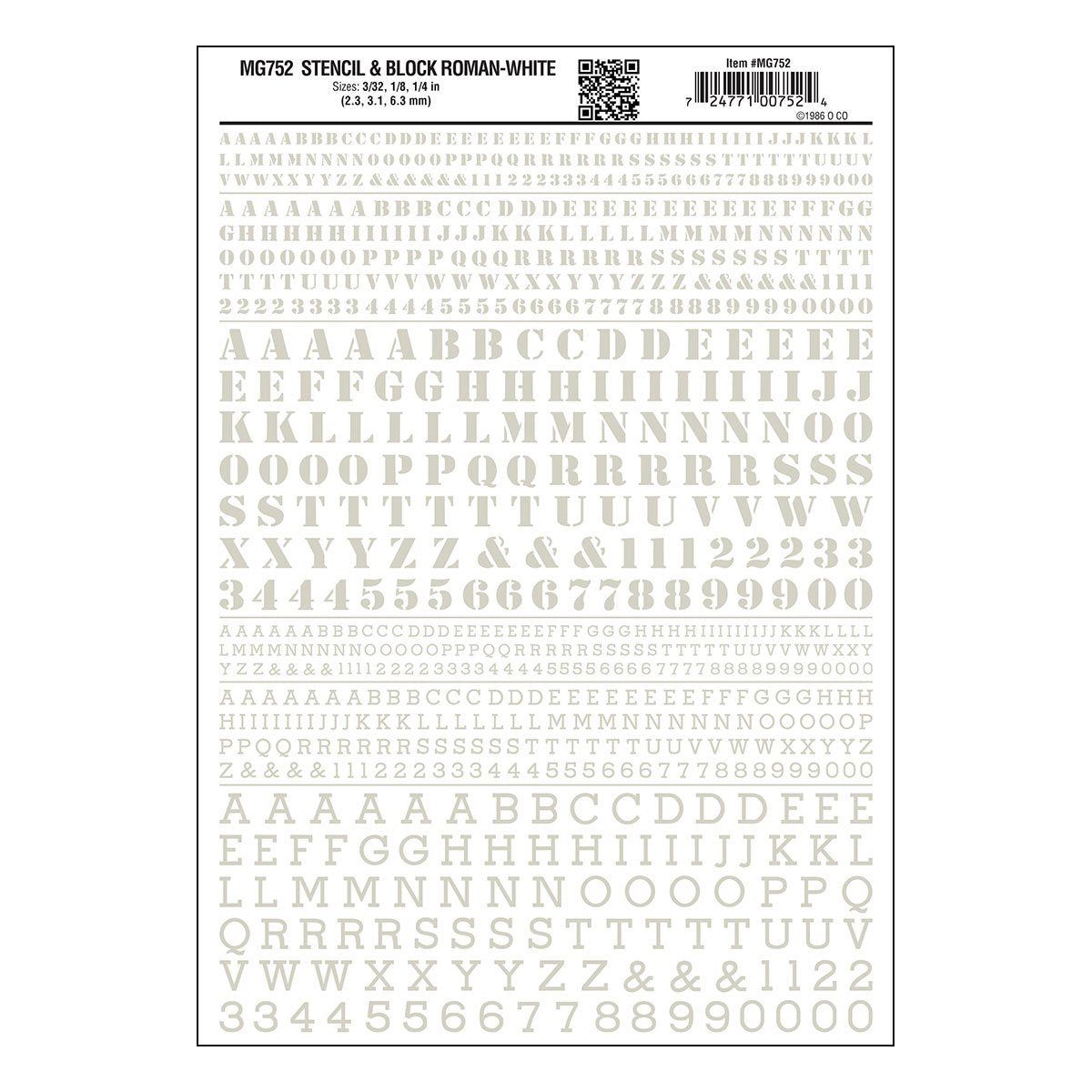 WOODLAND SCENICS Stencil & Block Roman White