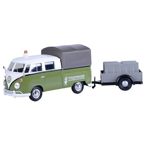 MOTORMAX 1/24 VW Type 2 (T1) Pickup Road Maintenace Trailer