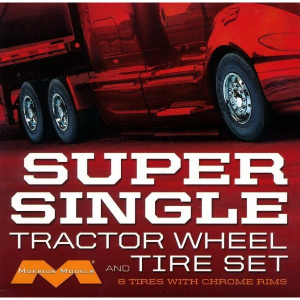 MOEBIUS 1/25 Super Single Tractor Wheel & Tyre Set