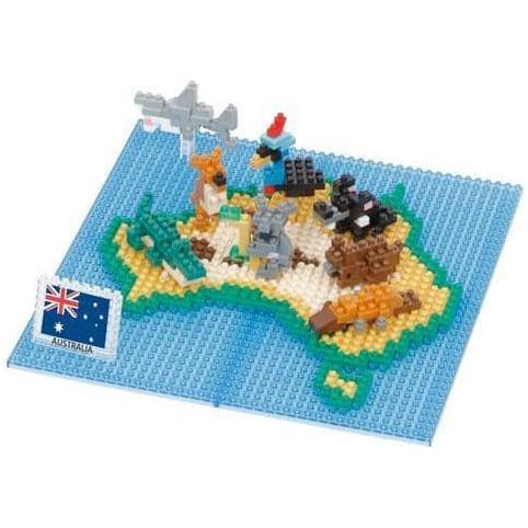 NANOBLOCK Animals of Australia on Map