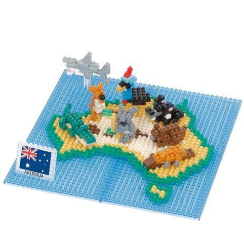 NANOBLOCK Animals of Australia on Map