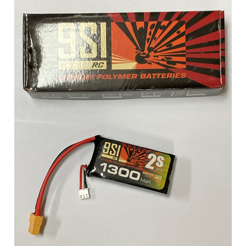 NINESTEPS 1300mAh 7.4V 30C 2 Cell LiPo Battery Soft Case (XT60 Plug)