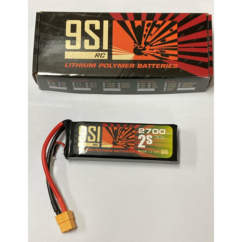 NINESTEPS 2700mAh 7.4V  30C 2Cell LiPo Battery Soft Case (XT60)