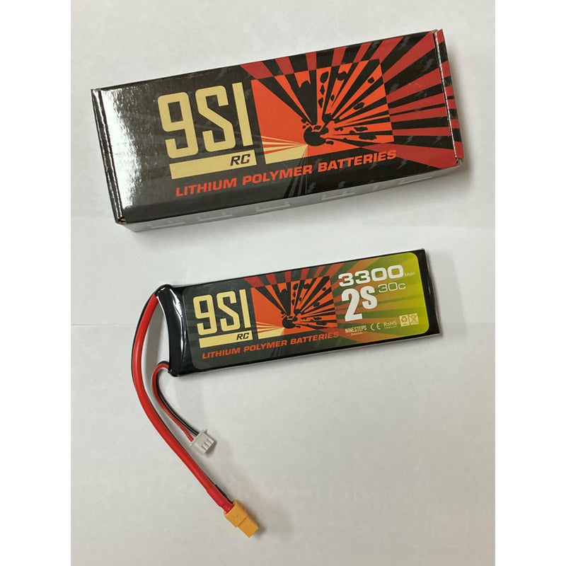 NINESTEPS 3300mAh 7.4V 30C 2 Cell LiPo Battery Soft Case (XT60)