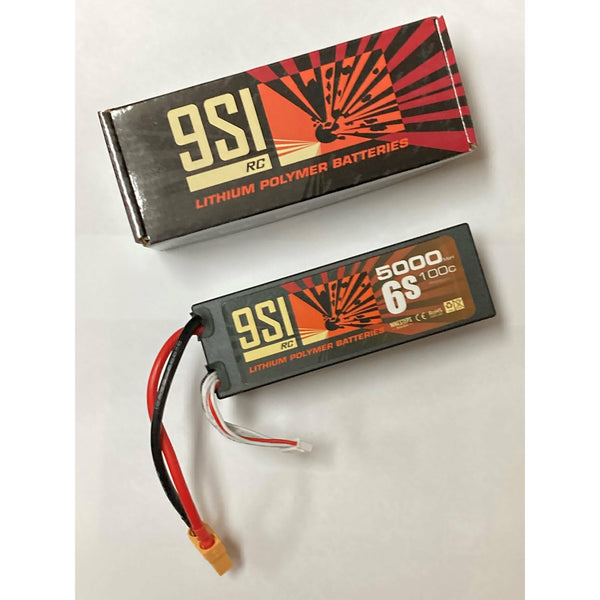 NINESTEPS 5000mAh 22.2V 100C 6 Cell LiPo Battery Hard Case (XT90)