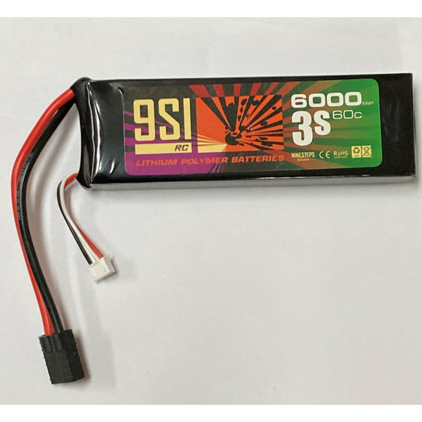 NINESTEPS 6000mAh 11.1V 60C 3 Cell LiPo Battery Soft Case (Traxxas Plug)