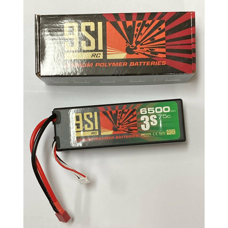 NINESTEPS 6500mAh 11.1V 75C 3 Cell LiPo Battery Hard Case (Deans)