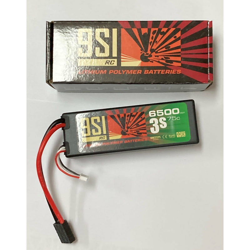 NINESTEPS 6500mAh 11.1V 75C 3 Cell LiPo Battery Hard Case (Traxxas)