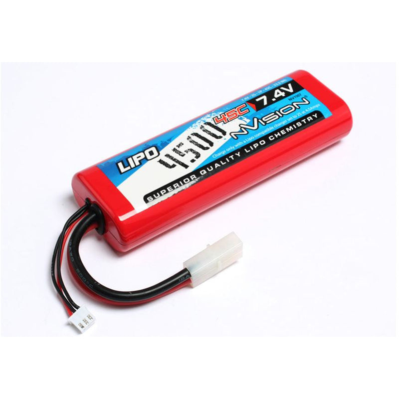 NVISION Sport LiPo Battery 4500 45C 7.4V 2S Tamiya