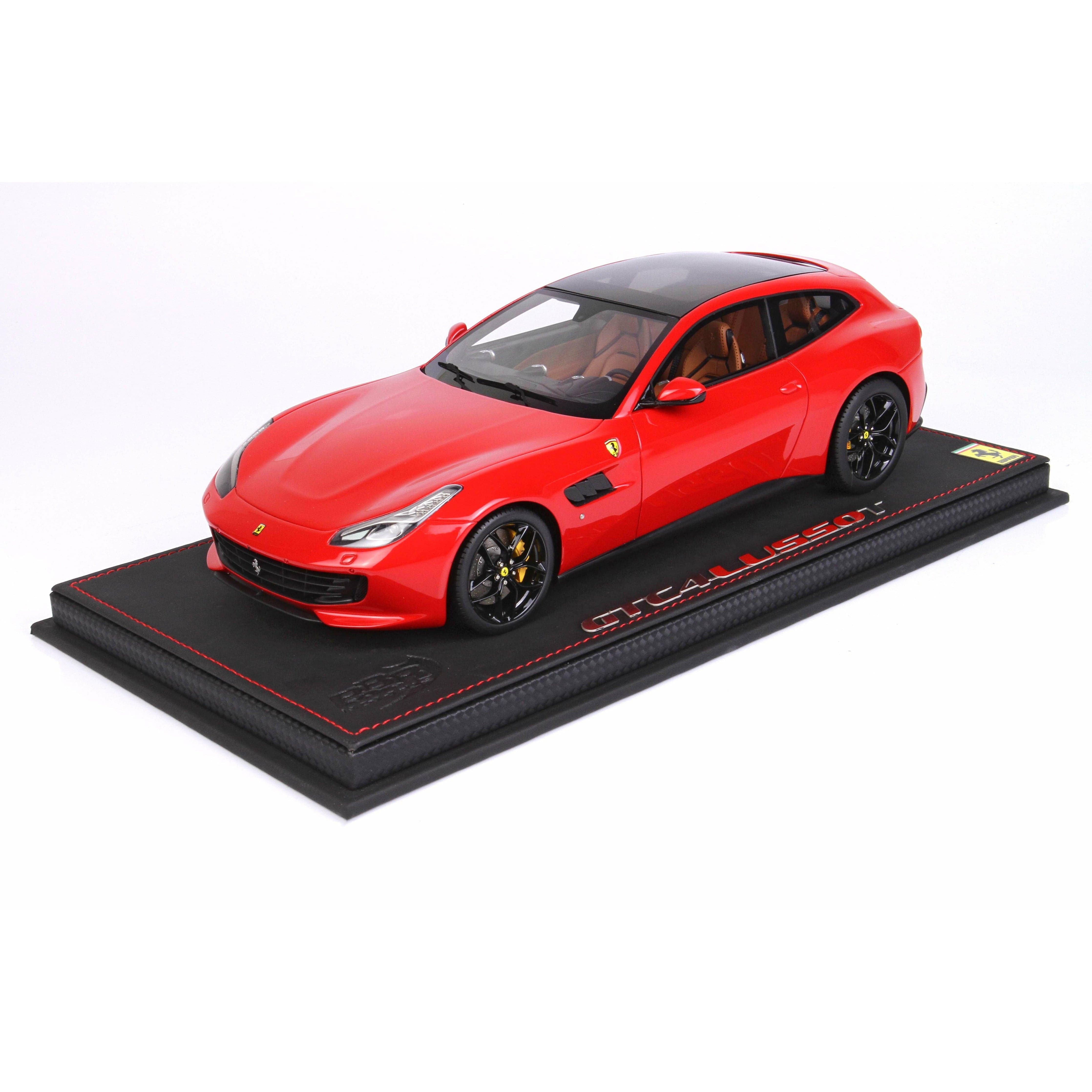 BBR 1/18 Ferrari GTC4 Lusso T Panoramic Roof Rosso Corsa 322 BLAC