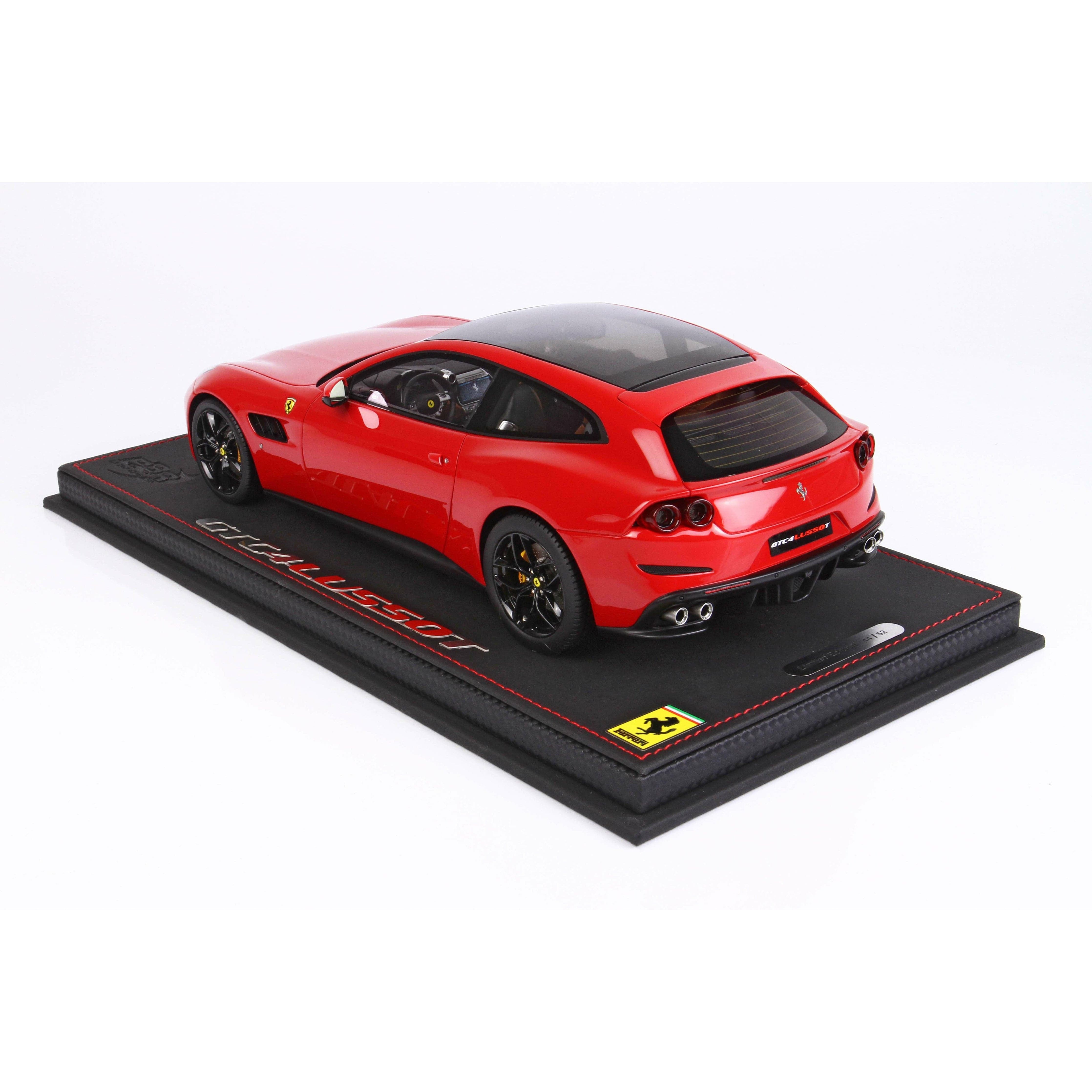 BBR 1/18 Ferrari GTC4 Lusso T Panoramic Roof Rosso Corsa 322 BLAC