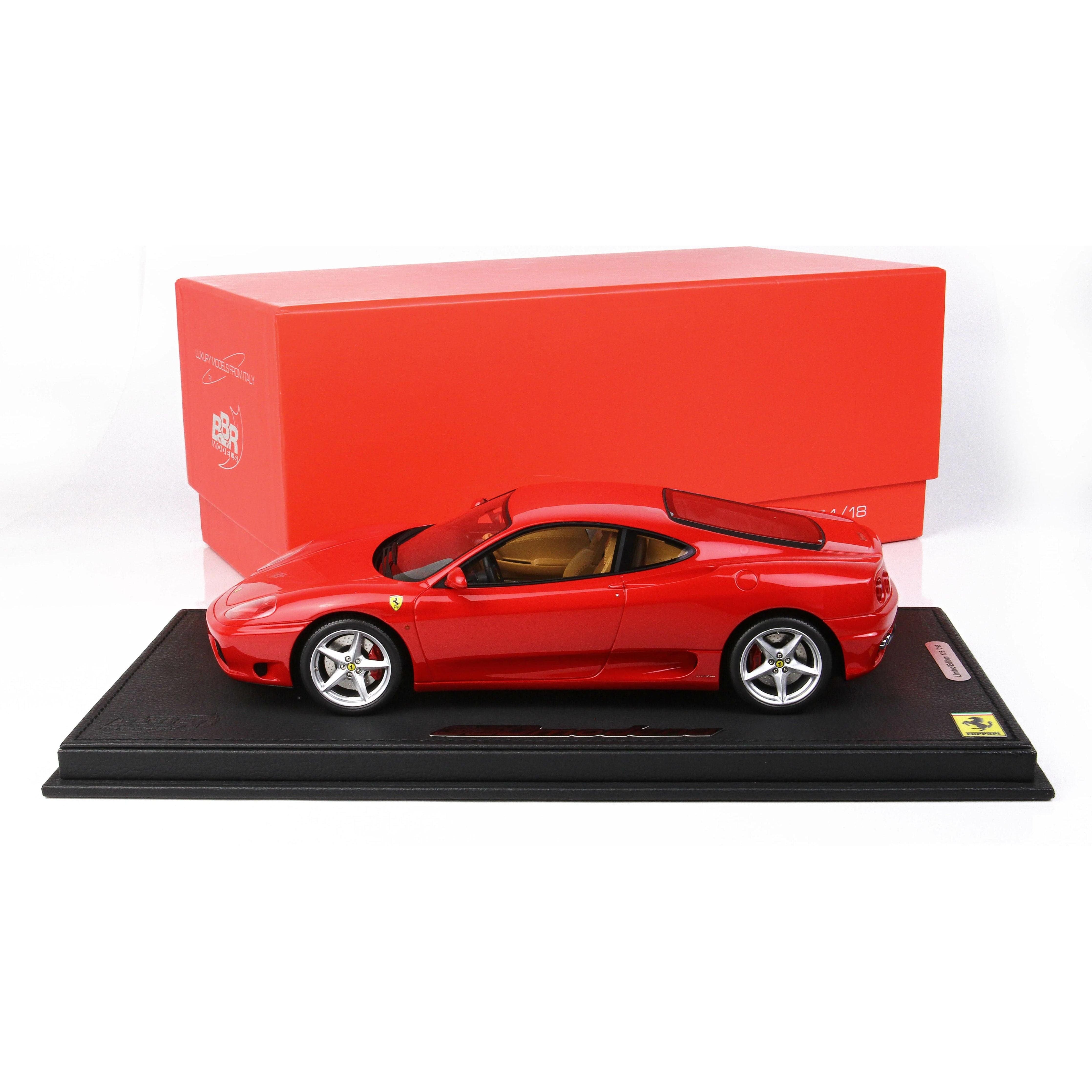 BBR 1/18 Ferrari 360 Modena 1999 Rosso Corsa 322 Cambrio F1 Gear Box