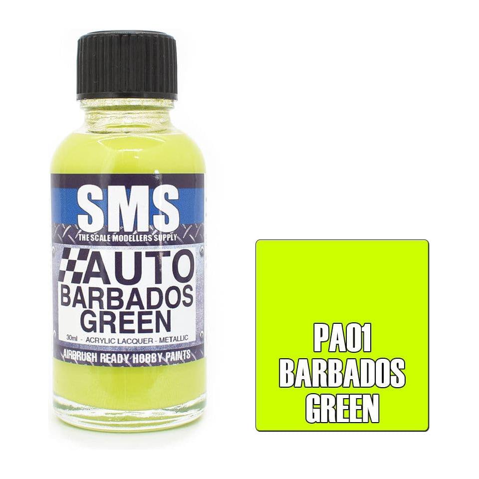 SMS Auto Colour Barbados Green Acrylic Lacquer Metallic 30ml