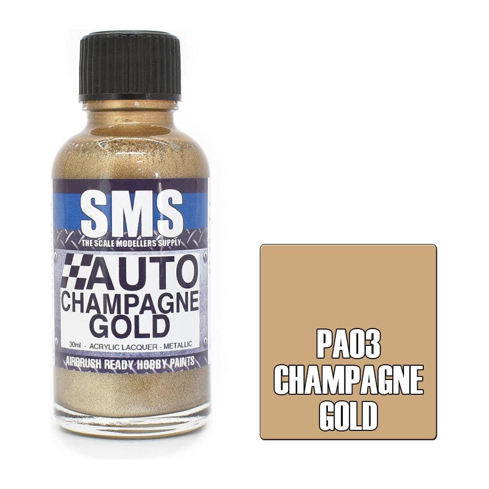 SMS Auto Colour Champagne Gold Acrylic Lacquer Metallic 30ml