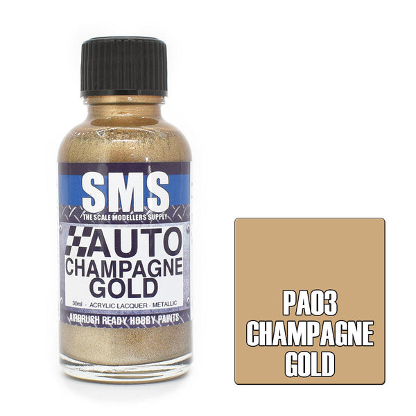 SMS Auto Colour Champagne Gold Acrylic Lacquer Metallic 30ml