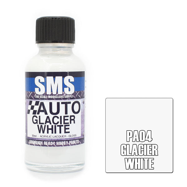 SMS Auto Colour Glacier White Acrylic Lacquer Gloss 30ml