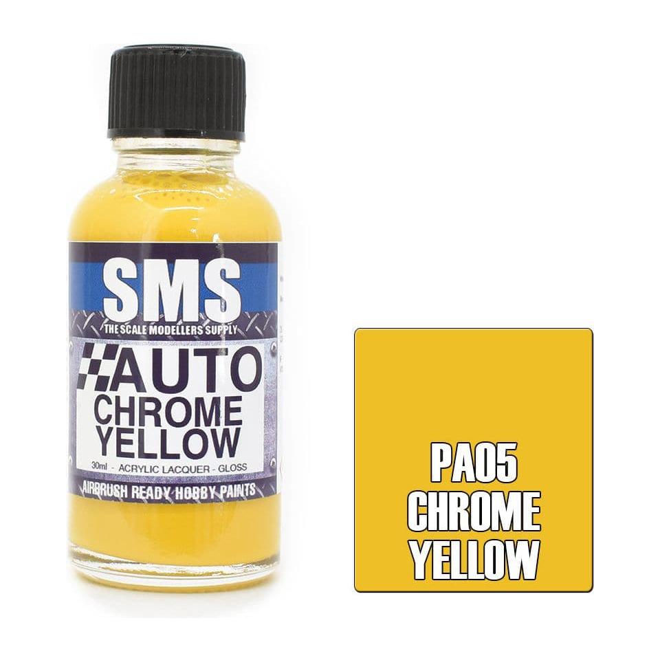 SMS Auto Colour Chrome Yellow Acrylic Lacquer Gloss 30ml