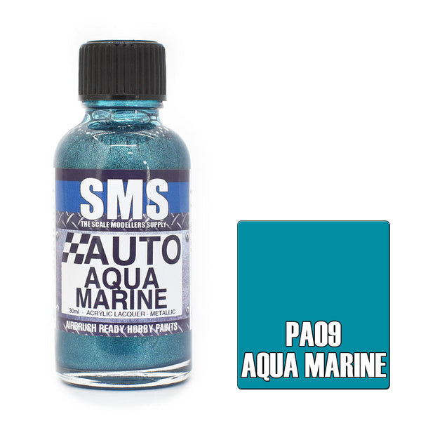 SMS Auto Colour Aqua Marine Acrylic Lacquer Metallic 30ml
