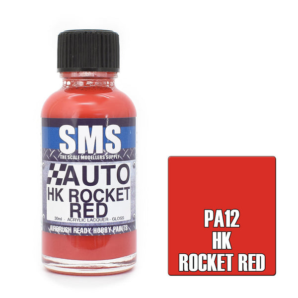 SMS Auto Colour HK Rocket Red Acrylic Lacquer Gloss 30ml