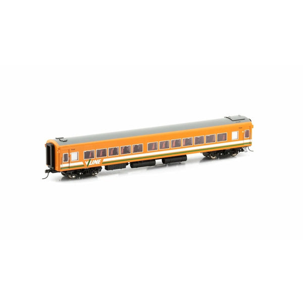 POWERLINE HO Victorian 'Z' Carriage V/Line 259VBK Tangerine with Green and White Stripe First Class