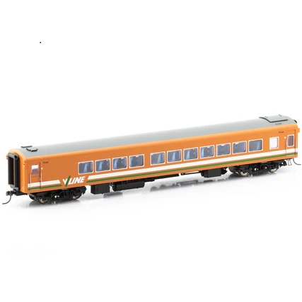 POWERLINE HO Victorian 'Z' Carriage V/Line 259ACZ Tangerine with Green and White Stripe First Class