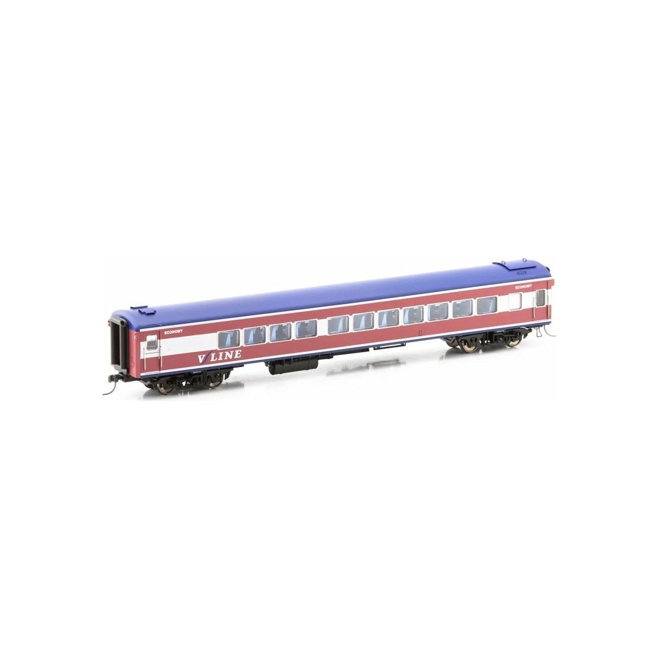 POWERLINE HO Victorian 'Z' Carriage V/Line Pass Corp VPC1 264BTN Maroon/White/Blue Economy