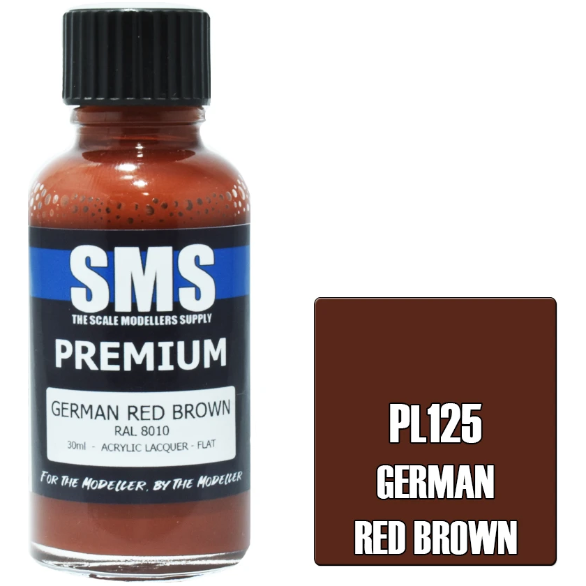 SMS Premium German Red Brown RAL8010 Acrylic Lacquer 30ml